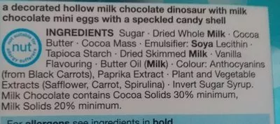Liste des ingrédients du produit Spiketail the dinosaur Marks & Spencer 205 g e