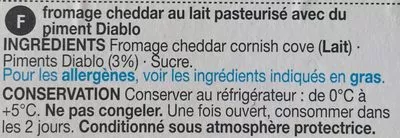 List of product ingredients Cornish Cove Cheddar Marks & Spencer, M&S 200 g e
