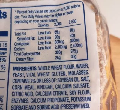 Lista de ingredientes del producto Kroger, english muffins Kroger 