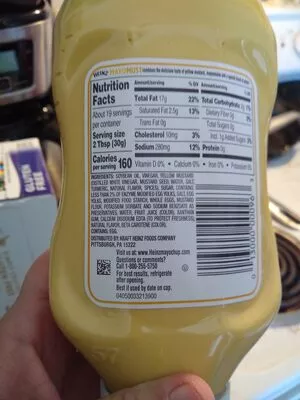 Lista de ingredientes del producto mayomust  