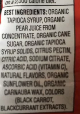 Liste des ingrédients du produit Annie's organic bunny fruit snacks summer strawberry pouches Annie's Homegrown 23 g