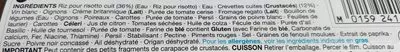 List of product ingredients Risotto Aux Crevettes Marks & Spencer, Marks & Spencer Count On Us 350 g e