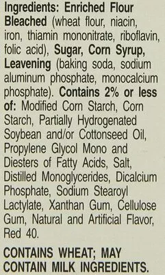 List of product ingredients Betty Crocker Super Moist Strawberry Cake Mix BETTY CROCKER 432 g