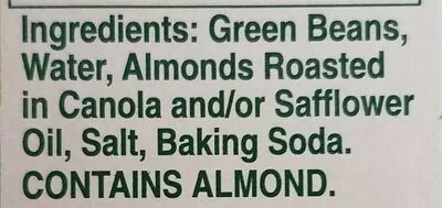 List of product ingredients Green Giant green beans & almonds Green Giant 
