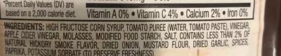 Lista de ingredientes del producto Original Barbecue Sauce 1.75 Pound Kraft 