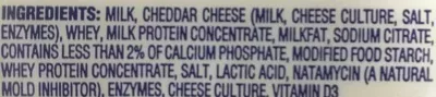 List of product ingredients Singles White American Kraft 340 g