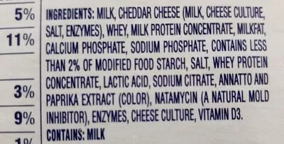 Liste des ingrédients du produit Kraft singles 72 slices Kraft 