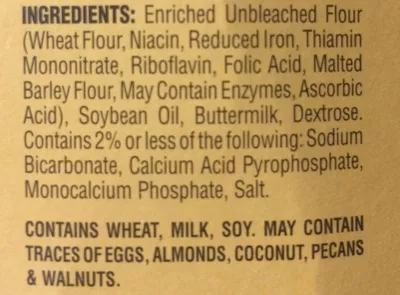 List of product ingredients Buttermilk Pancake Trader Joe's 907g, 32 OZ