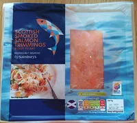 Liste des ingrédients du produit Scottish Smoked Salmon Trimmings By Sainsbury's 100 g