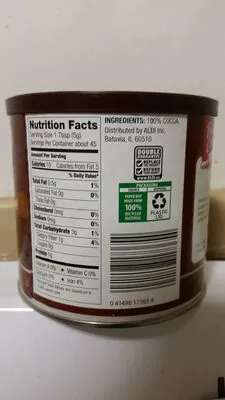 Liste des ingrédients du produit Baking Cocoa Baker's Corner 227 g