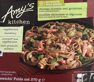 Liste des ingrédients du produit Nouilles chinoises et légumes Amy s kitchen 269 g