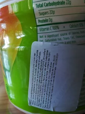 Liste des ingrédients du produit Drink mix orange mango Kraft Foods 