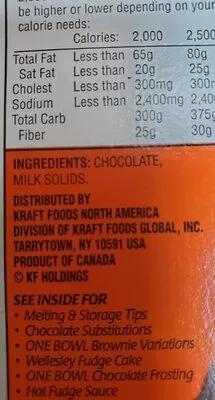 Liste des ingrédients du produit  Kraft Foods 