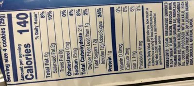 Liste des ingrédients du produit Nabisco oreo thins cookies oreo 1x10.1 oz Oreo,  Nabisco 10.1 oz
