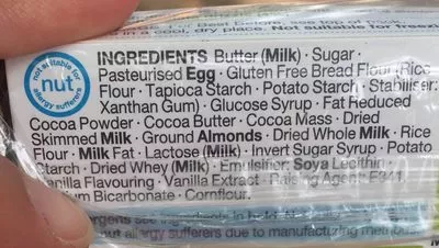 List of product ingredients Chocolate Brownie Made Without Wheat Marks & Spencer 