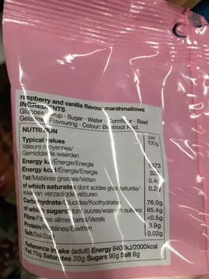 Liste des ingrédients du produit Soft Marshmallows Marks & Spencer 