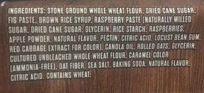 Liste des ingrédients du produit Fig Bar Raspberry Nature's Bakery 57 g