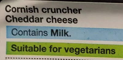 Liste des ingrédients du produit Cornish Cruncher extra Mature cheddar Marks & Spencer 500 g