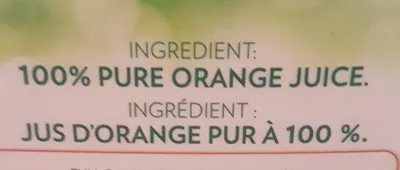 Lista de ingredientes del producto Jus d'orange Tropicana 1,65 L