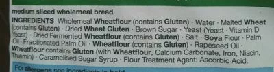 List of product ingredients Super soft wholemeal M & S 