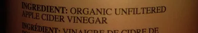 List of product ingredients Certified organic apple cider vinegar Omega Nutrition 