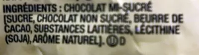 Liste des ingrédients du produit Grains de chocolat pur mi-sucré Hershey’s 1.8 kg