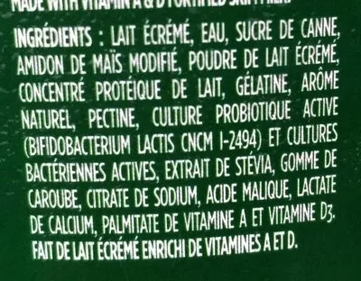 Lista de ingredientes del producto Activia danone,  Activia 650g