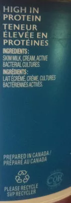 List of product ingredients Oikos Danone 500g
