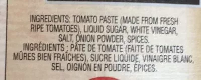 Lista de ingredientes del producto Ketchup Heinz 1l