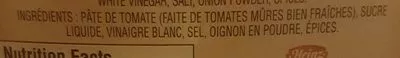 Lista de ingredientes del producto Ketchup Aux Tomates Heinz 750 ml