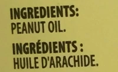 List of product ingredients Huile d'arachide Planters 750 ml