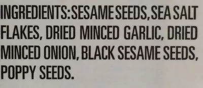 List of product ingredients Everything but the bagel Trader Joe's 65 g
