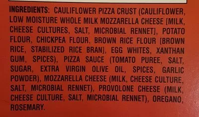 Liste des ingrédients du produit Trader Joe's Cheeze Pizza Trader Joe's 340 g