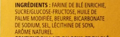 Liste des ingrédients du produit Petit beurre cookies Sélection 300 g