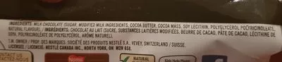 Liste des ingrédients du produit Barre De Chocolat Aero (grand Format) Nestlé 