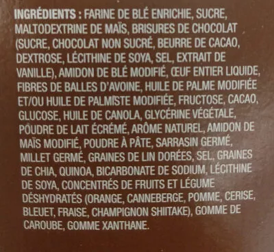 List of product ingredients  Le choix du Président 