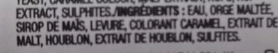 List of product ingredients Brouse Rousse Le choix du président 355ml
