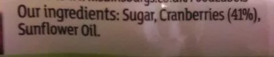Liste des ingrédients du produit Cranberries Sainsbury's 