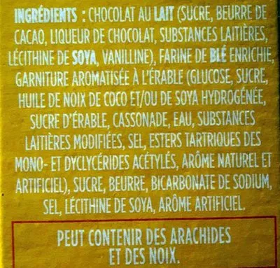 Lista de ingredientes del producto Célébration - Biscuits au Beurre Truffés Érable Leclerc 240 g
