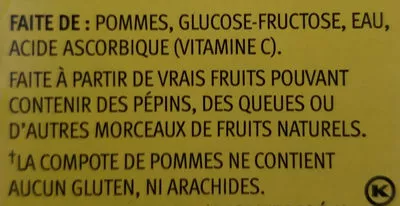 List of product ingredients Fruisations originale Mott’s 104 ml