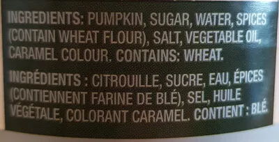 Lista de ingredientes del producto Pumpkin Pie Filling E.D.SMITH 540 ml