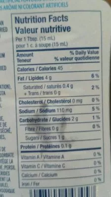 Liste des ingrédients du produit Kraft Balsamic Salad Dressing kraft 475ml