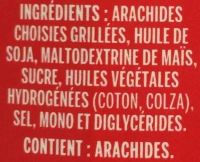 List of product ingredients Beurre D'arachide (croquant) Kraft 1 kg