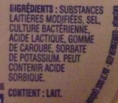 Liste des ingrédients du produit Philadelphia Kraft Foods, Philadelphia 340 g