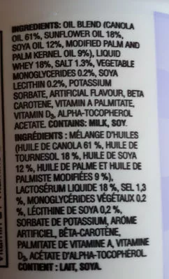 List of product ingredients Healty attitude Lantantia 850gr