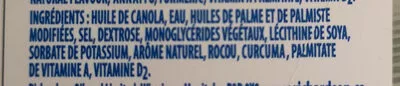 Liste des ingrédients du produit Margarine Crystal 1.7kg