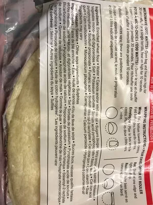 List of product ingredients Original tortillas Compliments 610