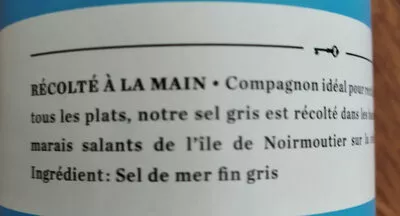 List of product ingredients Sel de mer fin gris Maison Orphée 250g