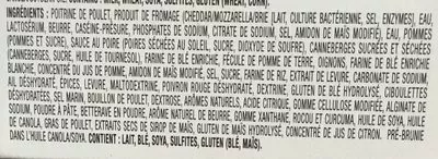 List of product ingredients Poitrine de Poulet farcie, assaisonnée avec Crème de Brie et Pommes (à cuire) Barber Foods 1.13 kg