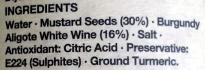 List of product ingredients M&S dijon mustard Marks & Spencer 185g